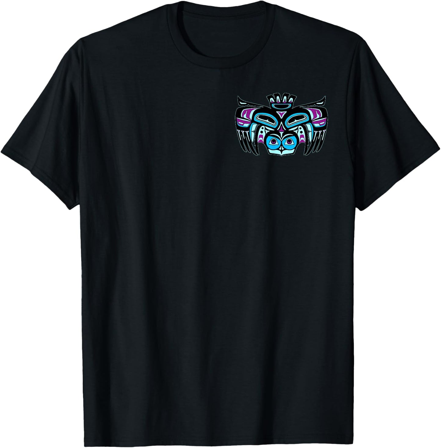 Alaska Native American Style Haida Tlingit Indian Spirit Owl T-Shirt - T-Shirt | Black