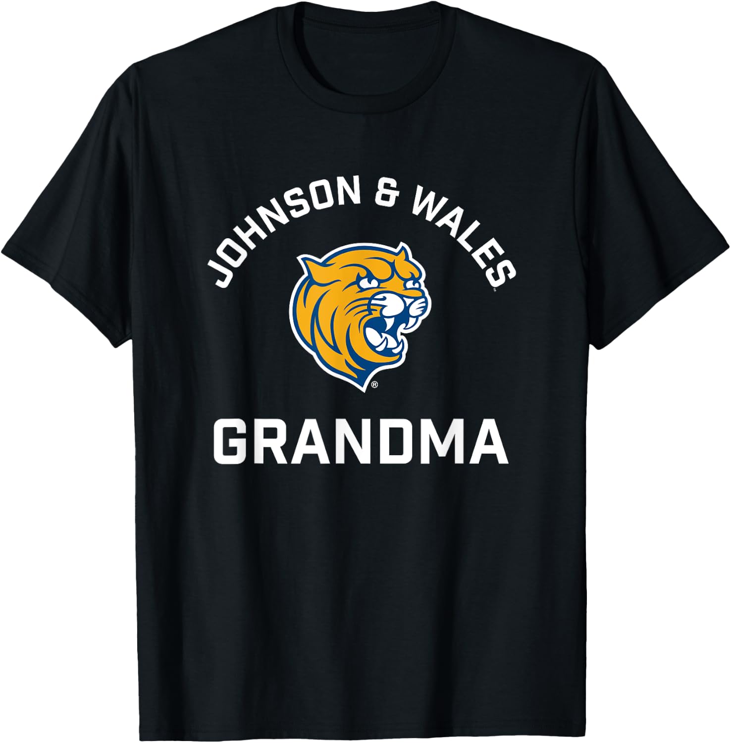 Johnson and Wales University JWU Wildcats Arched Grandma T-Shirt - T-Shirt | Black