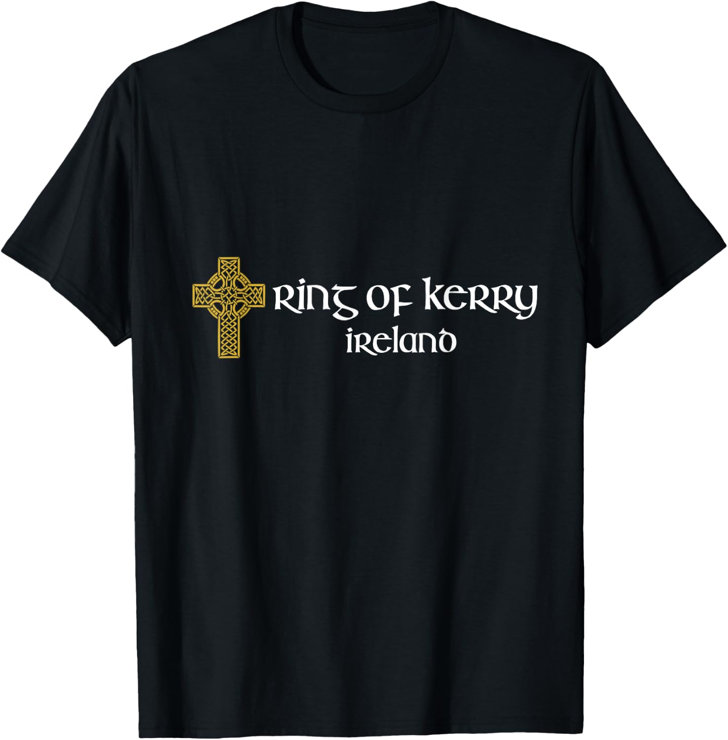 Ring of Kerry Celtic Cross Ireland Gaelic & Hurling T-Shirt - T-Shirt | Black