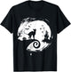Sphynx Cat Halloween Costume Moon Silhouette Creepy T-Shirt - T-Shirt | Black