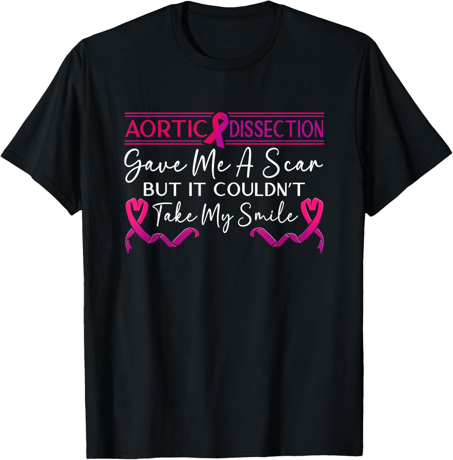 Aortic Dissection Survivor T-Shirt - T-Shirt | Black