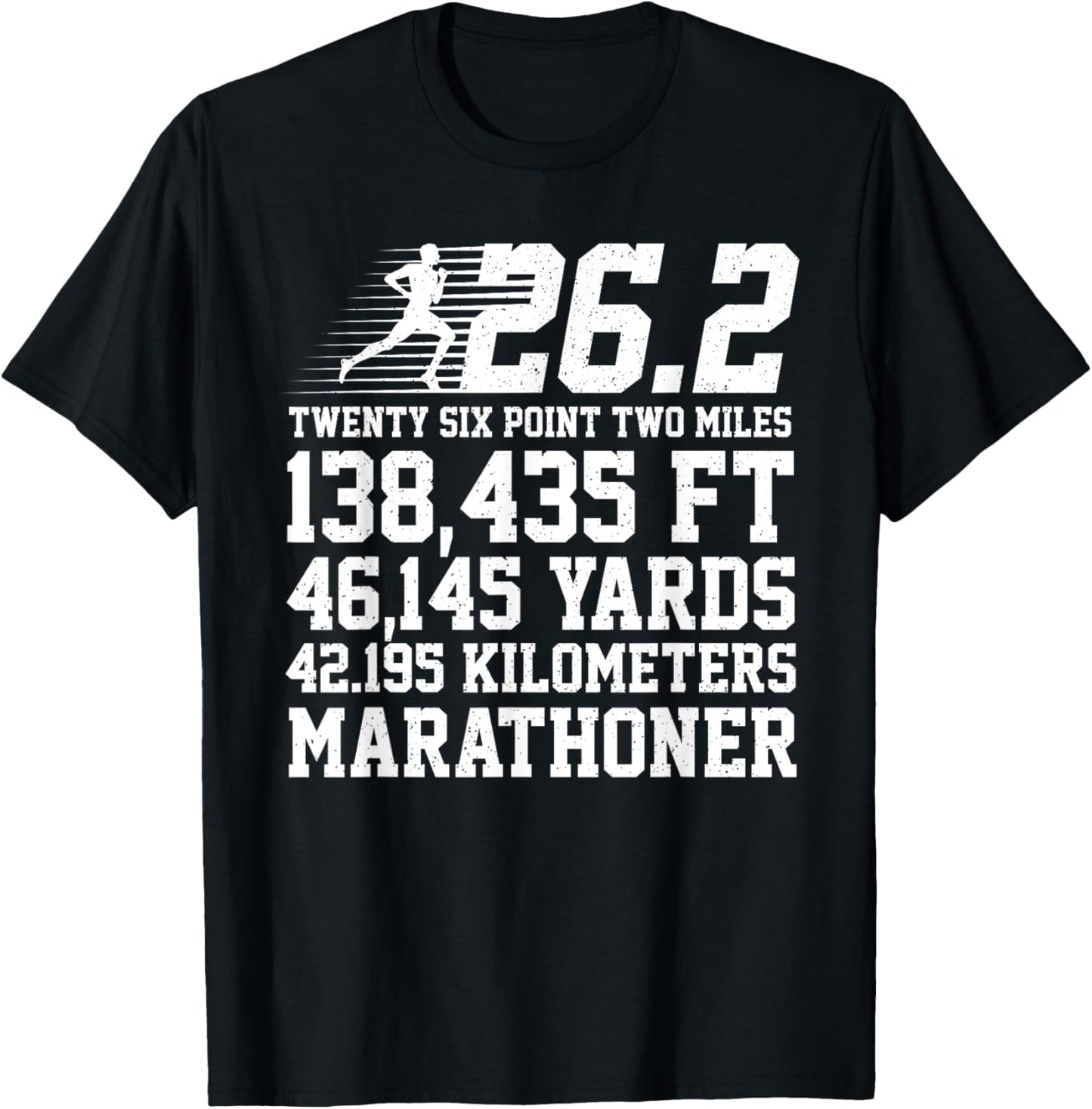 26.2 Marathon Runner Art Women Finisher Marathoner T-Shirt - T-Shirt | Black