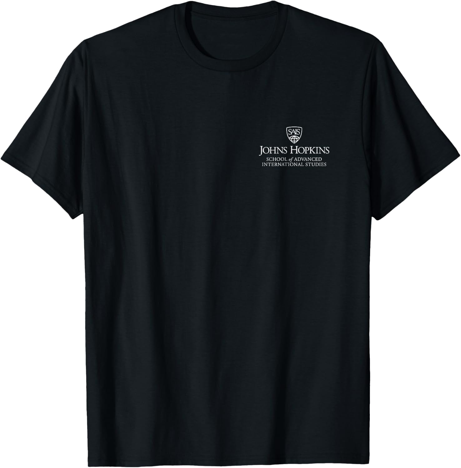 Campus Lab Johns Hopkins SAIS Small - Grey, Short Sleeve, Classic Fit T-Shirt - T-Shirt | Black