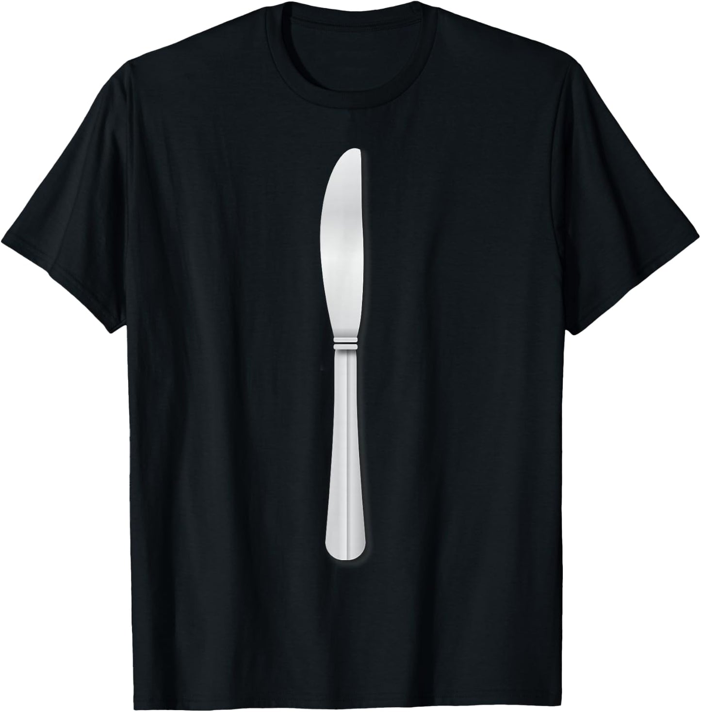 Funny Halloween Party Table Knife Costume Couple Matching T-Shirt - T-Shirt | Black