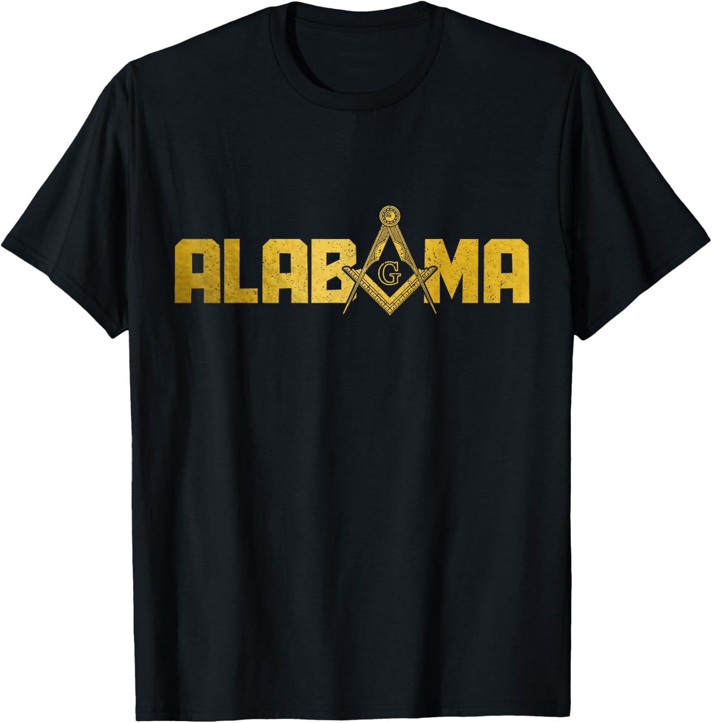 Alabama Masonic Square & Compass T-Shirt - T-Shirt | Black