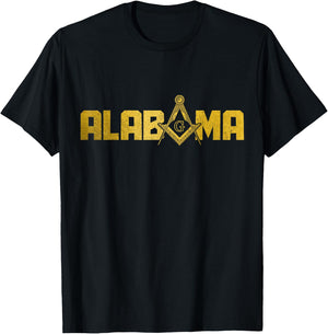 Alabama Masonic Square & Compass T-Shirt - T-Shirt | Black