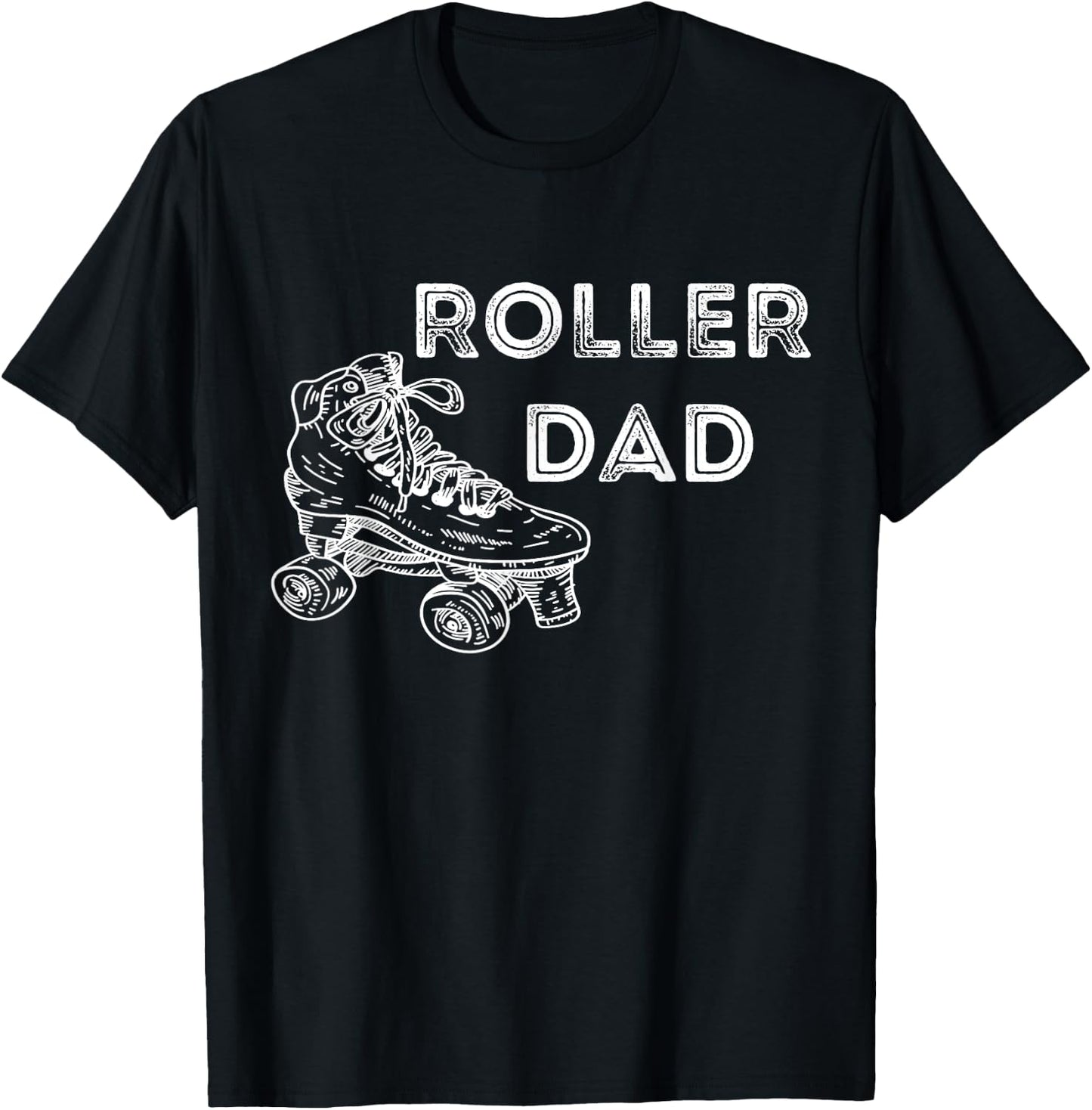 Roller Papa Roller Skates Father Roller Skates Driving Roller Skating T-Shirt - T-Shirt | Black