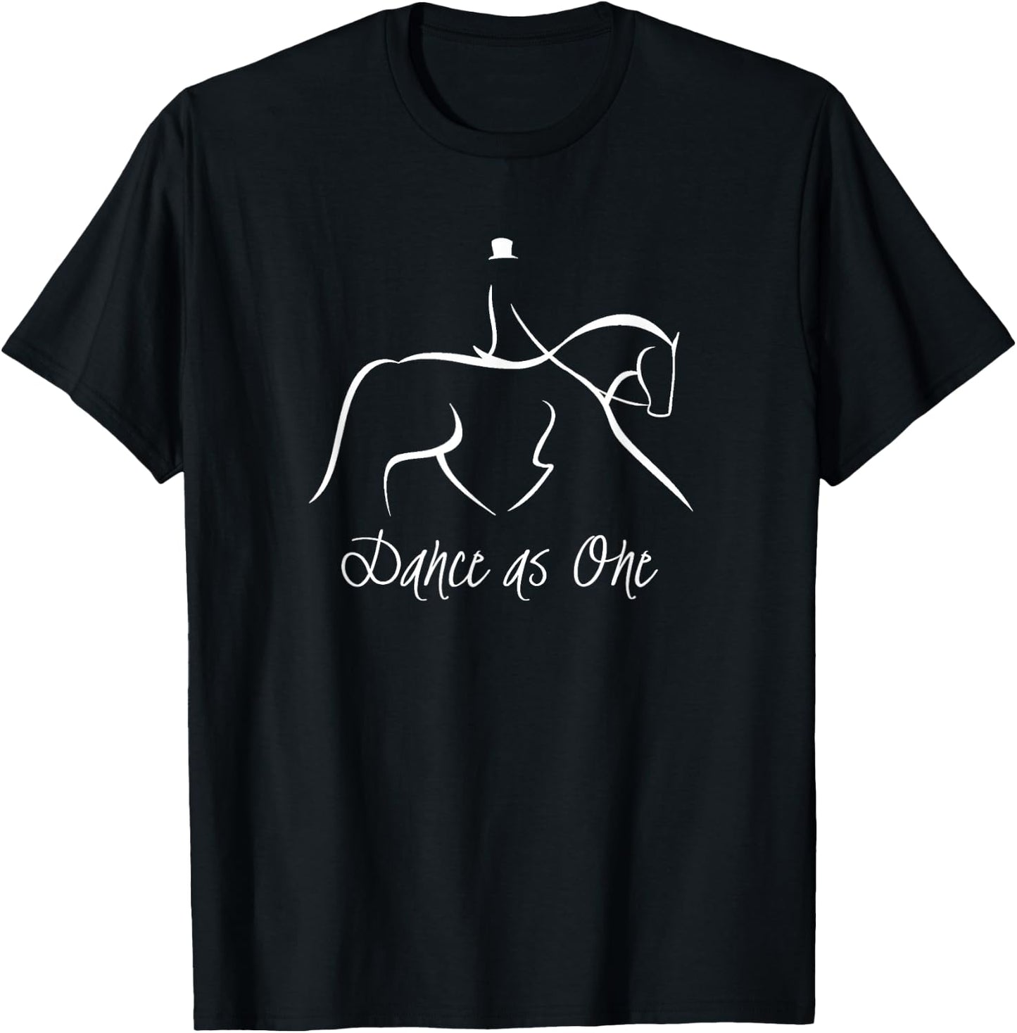 Dance as One Dressage Horse Riding T-Shirt - T-Shirt | Black