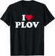 I Love Heart Plov Lover Food Palov Pilaf Uzbek Uzbekistan T-Shirt - T-Shirt | Black