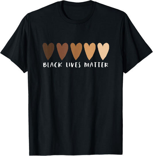 BLM Black Lives Matter Heart Small T-Shirt - T-Shirt | Black