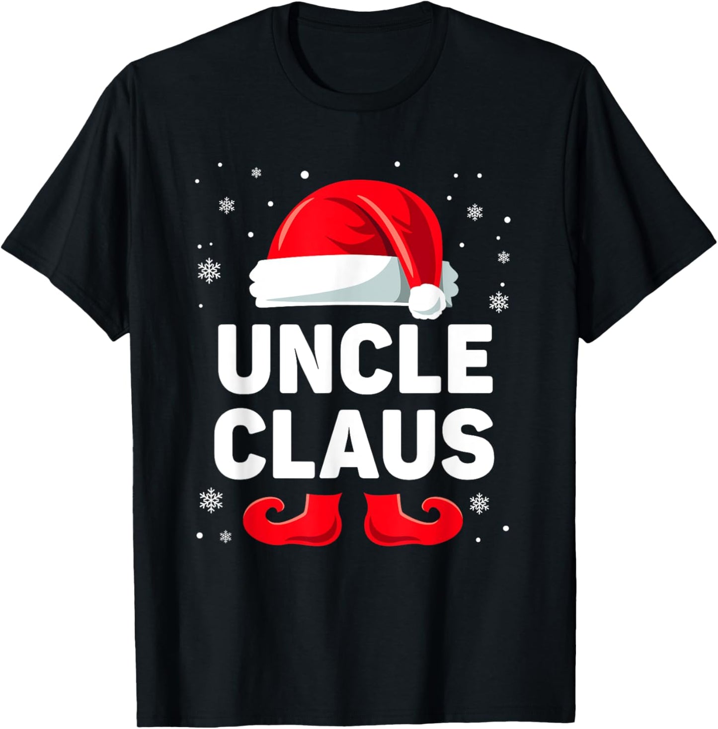 Uncle Claus Christmas Matching Family Group Funny Xmas T-Shirt - T-Shirt | Black