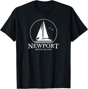 Newport Rhode Island Sail Boat Souvenir Sailing T-Shirt - T-Shirt | Black