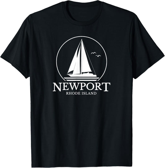 Newport Rhode Island Sail Boat Souvenir Sailing T-Shirt - T-Shirt | Black