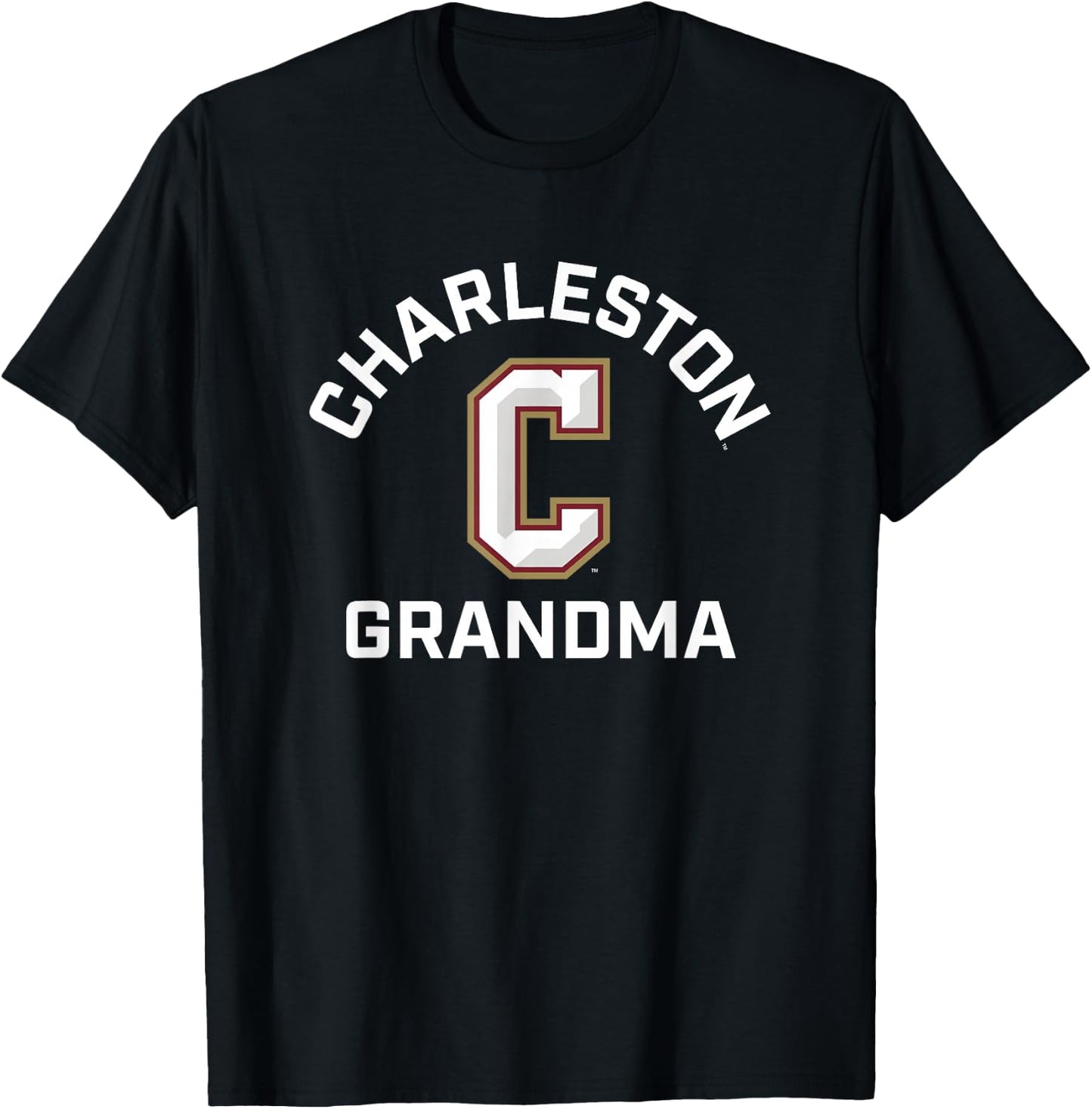 College of Charleston Cougars Arched Grandma T-Shirt - T-Shirt | Black