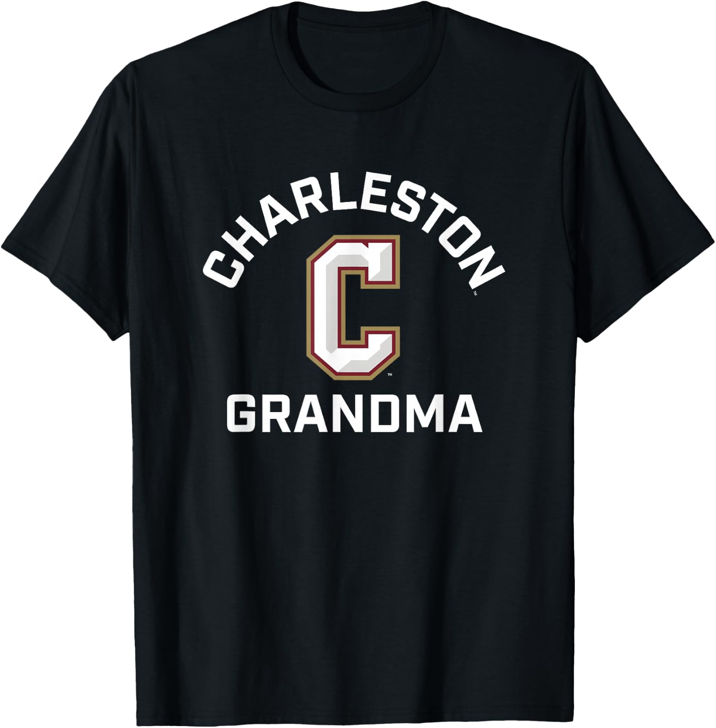 College of Charleston Cougars Arched Grandma T-Shirt - T-Shirt | Black