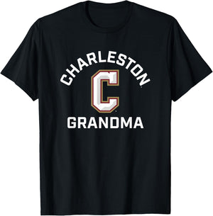 College of Charleston Cougars Arched Grandma T-Shirt - T-Shirt | Black