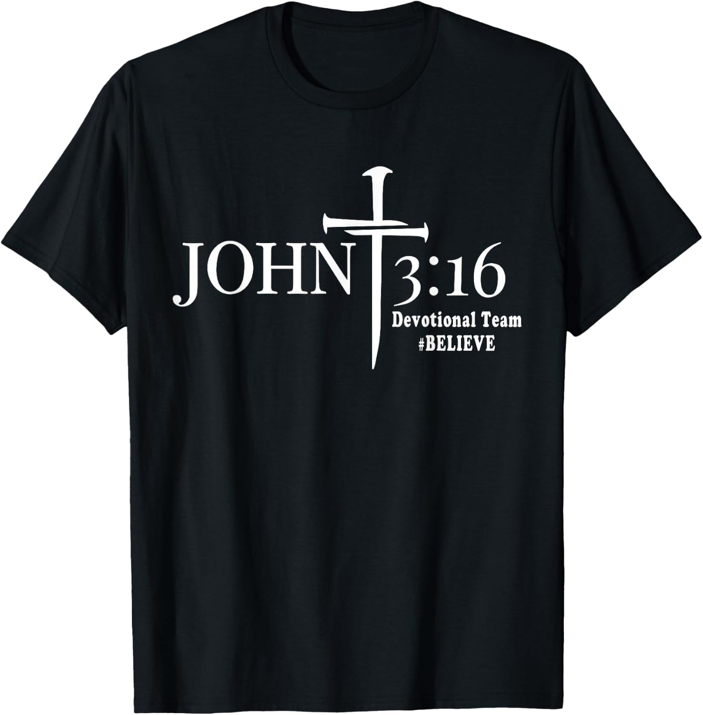 John 3 16 Devotional Team God Christian T-Shirt - T-Shirt | Black