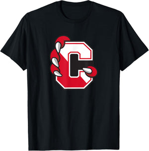 SUNY Cortland Red Dragons C Claw Logo T-Shirt - T-Shirt | Black