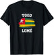 Togo Flag Lome Africa Souvenirs Aftrican Gifts Athletes T-Shirt - T-Shirt | Black