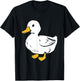 American White Pekin Duck Cute cartoon Duck Funny Duckling T-Shirt - T-Shirt | Black