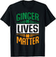 Ginger Lives Matter Shamrocks Red Headed St Patricks Day T-Shirt - T-Shirt | Black