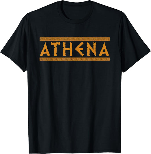Athena Ancient Greek Goddess T-Shirt - T-Shirt | Black