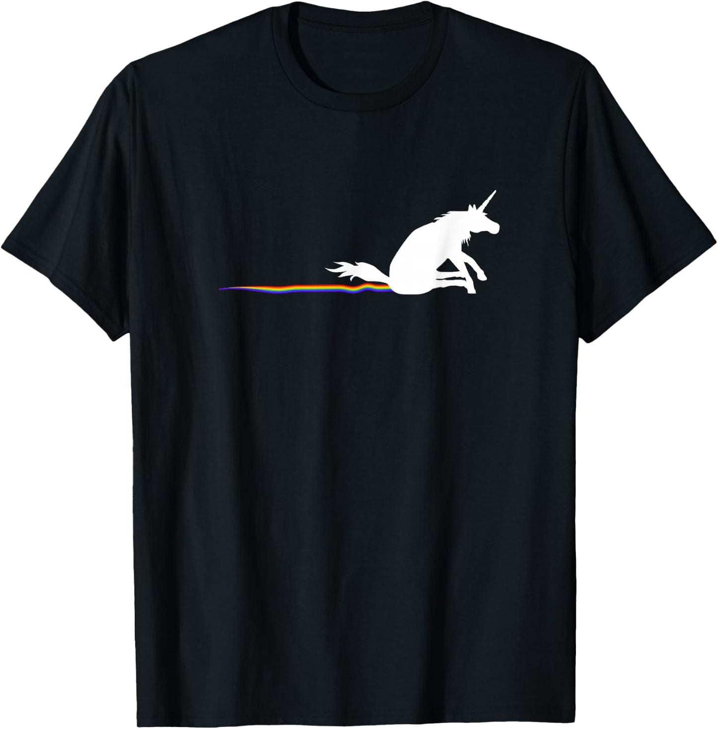Unicorn rainbow butt scrape T-Shirt - T-Shirt | Black