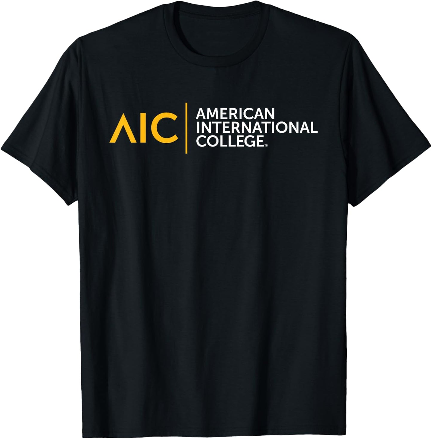 American International College AIC Institutional Logo T-Shirt - T-Shirt | Black