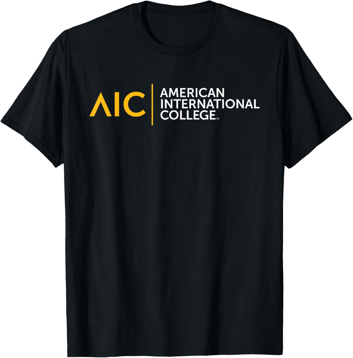 American International College AIC Institutional Logo T-Shirt - T-Shirt | Black