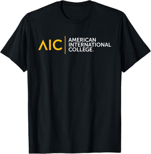 American International College AIC Institutional Logo T-Shirt - T-Shirt | Black
