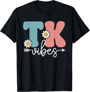 TK Vibes Back To School Teachers Students TK Team Men Women Kids T-Shirt - T-Shirt | Black