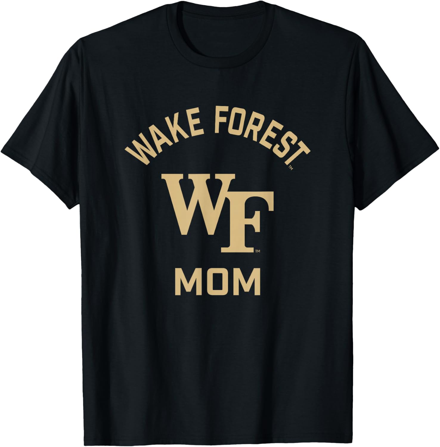 Wake Forest Demon Deacons Arched Mom T-Shirt - T-Shirt | Black