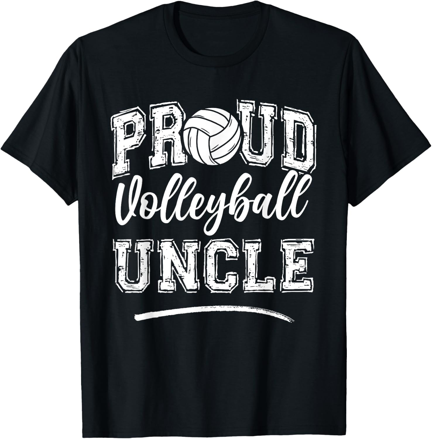 Proud Volleyball Uncle Funny College That's My Nephew T-Shirt - T-Shirt | Black