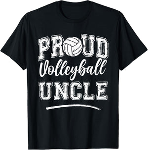 Proud Volleyball Uncle Funny College That's My Nephew T-Shirt - T-Shirt | Black
