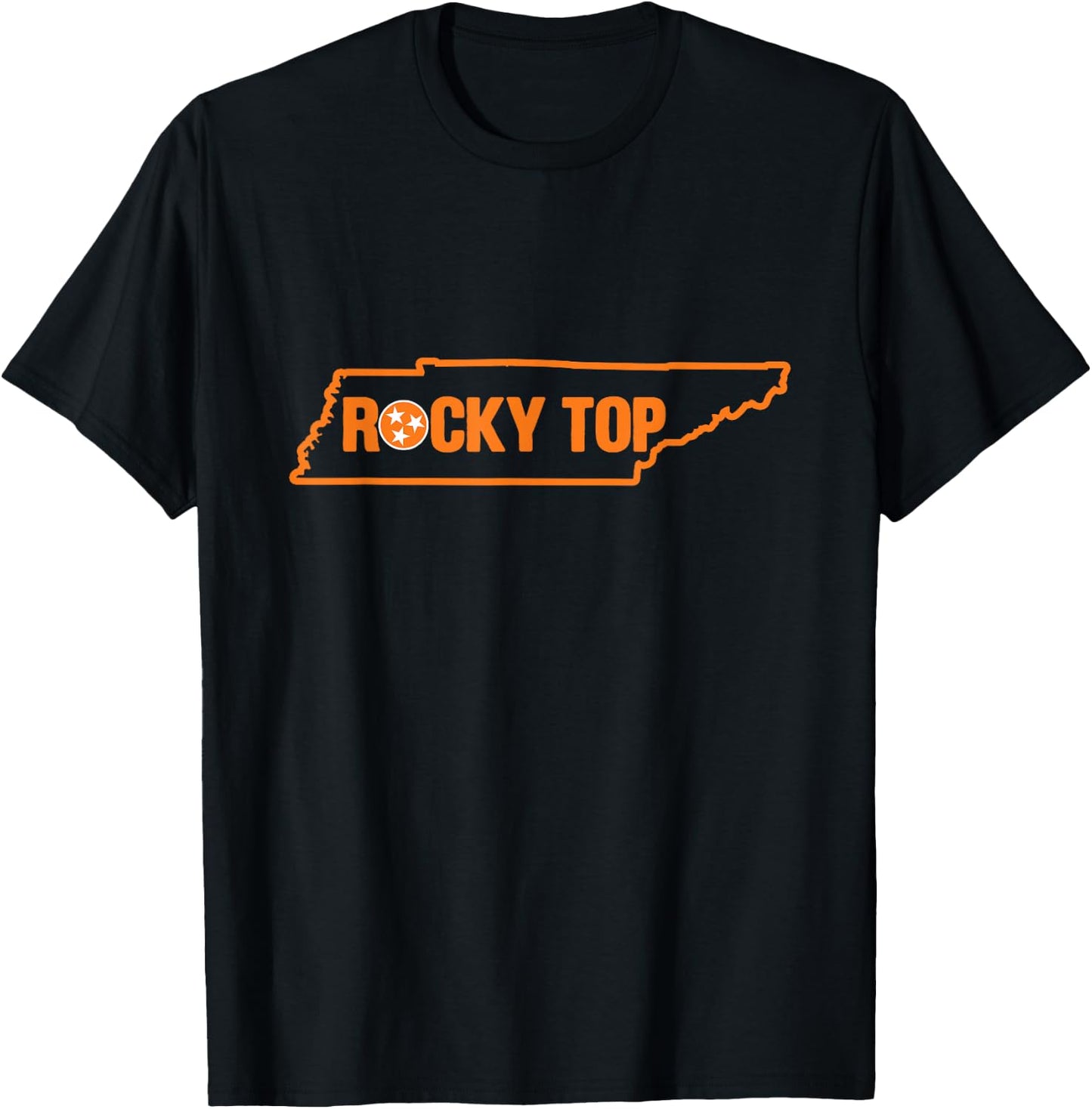 Rocky Top Tennessee State Map TN Pride T-Shirt - T-Shirt | Black