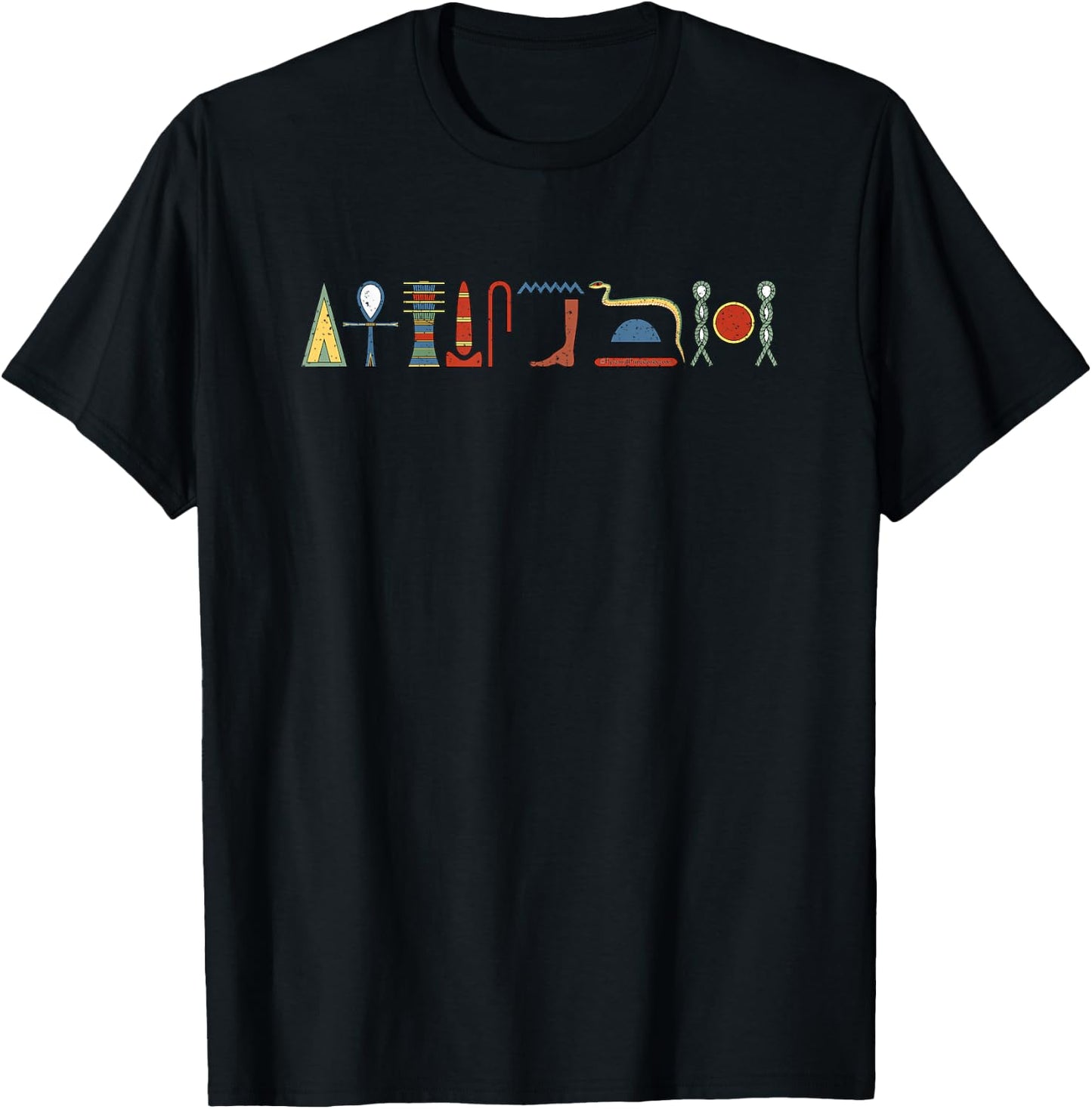 Life Prosperity Health Ancient Egyptian Hieroglyphic Shirt T-Shirt - T-Shirt | Black