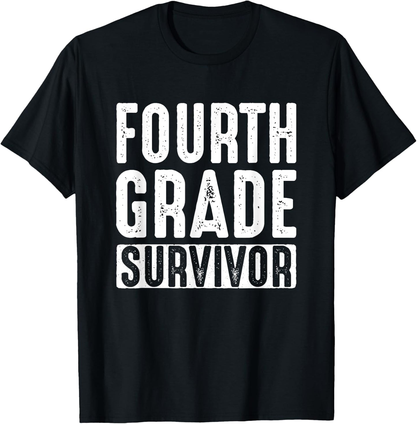 Fourth Grade Survivor Funny Teachers T-Shirt - T-Shirt | Black