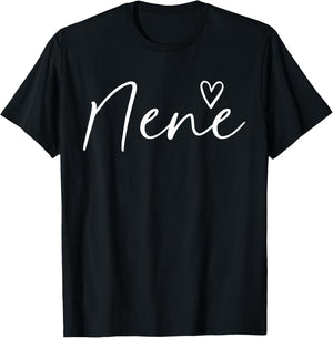 Nene Gifts Grandma Heart Mother's Day Nene T-Shirt - T-Shirt | Black
