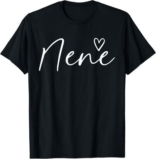 Nene Gifts Grandma Heart Mother's Day Nene T-Shirt - T-Shirt | Black