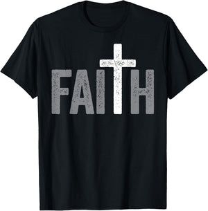 Christian Christ Religious Women Men Faith Cross T-Shirt - T-Shirt | Black