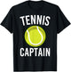 Tennis Captain Funny Tennis Player Game Lovers Outfit T-Shirt - T-Shirt | Black