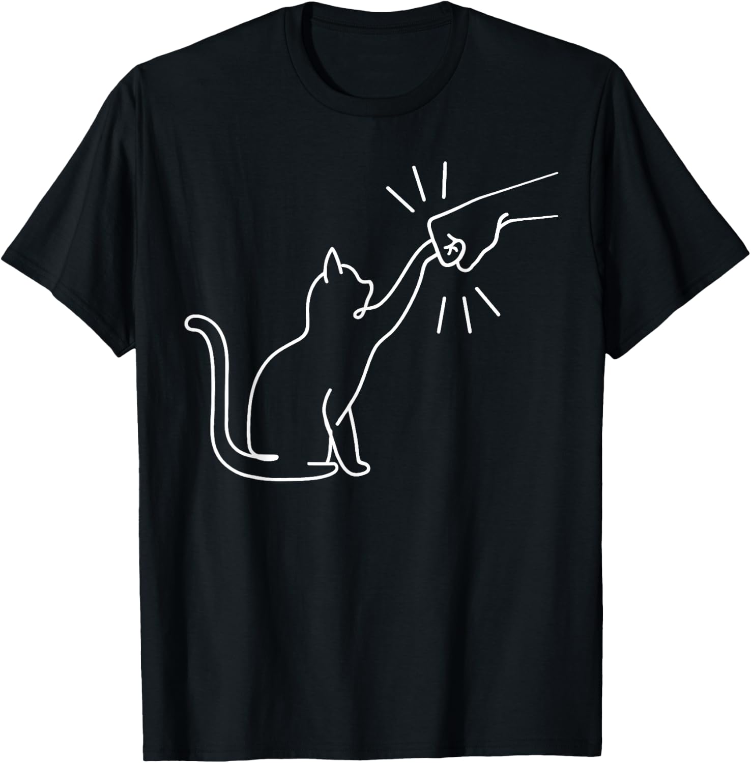 Cute Pet Paw I Love My Cat Best Friend Fist Bump Paw Cat T-Shirt - T-Shirt | Black