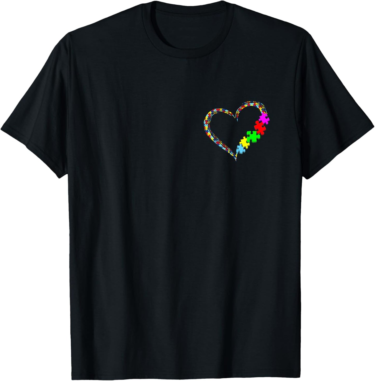 Autism Awareness Accept Understand Love Support Blue Autism T-Shirt - T-Shirt | Black