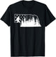 Nebraska Bigfoot American Flag Sasquatch Usa Flag Nebraska T-Shirt - T-Shirt | Black