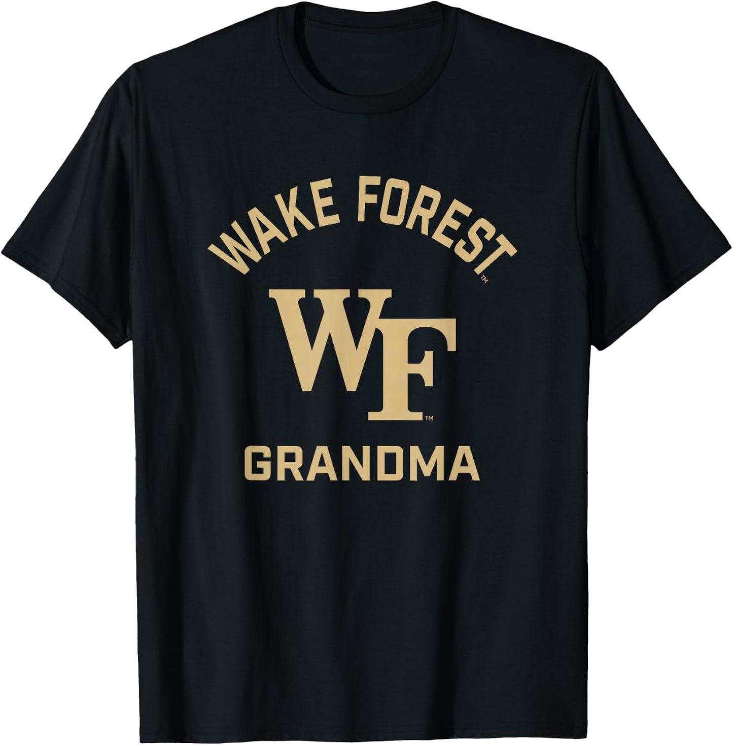 Wake Forest Demon Deacons Arched Grandma T-Shirt - T-Shirt | Black