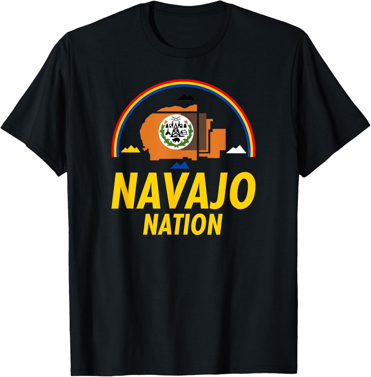 Navajo-Nation Flag: Native American Kids T-Shirt - T-Shirt | Black