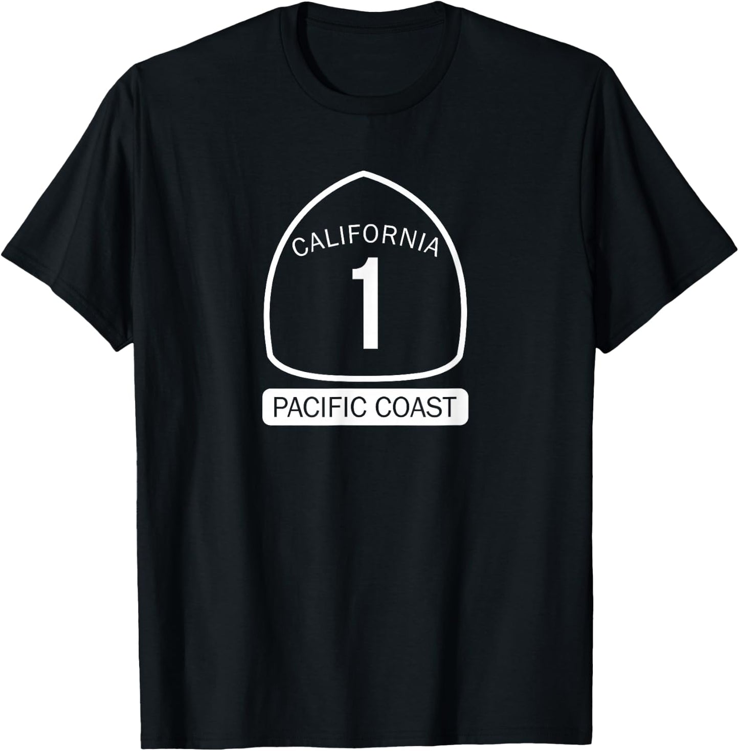 California Pacific Coast Highway 1 T-Shirt - T-Shirt | Black