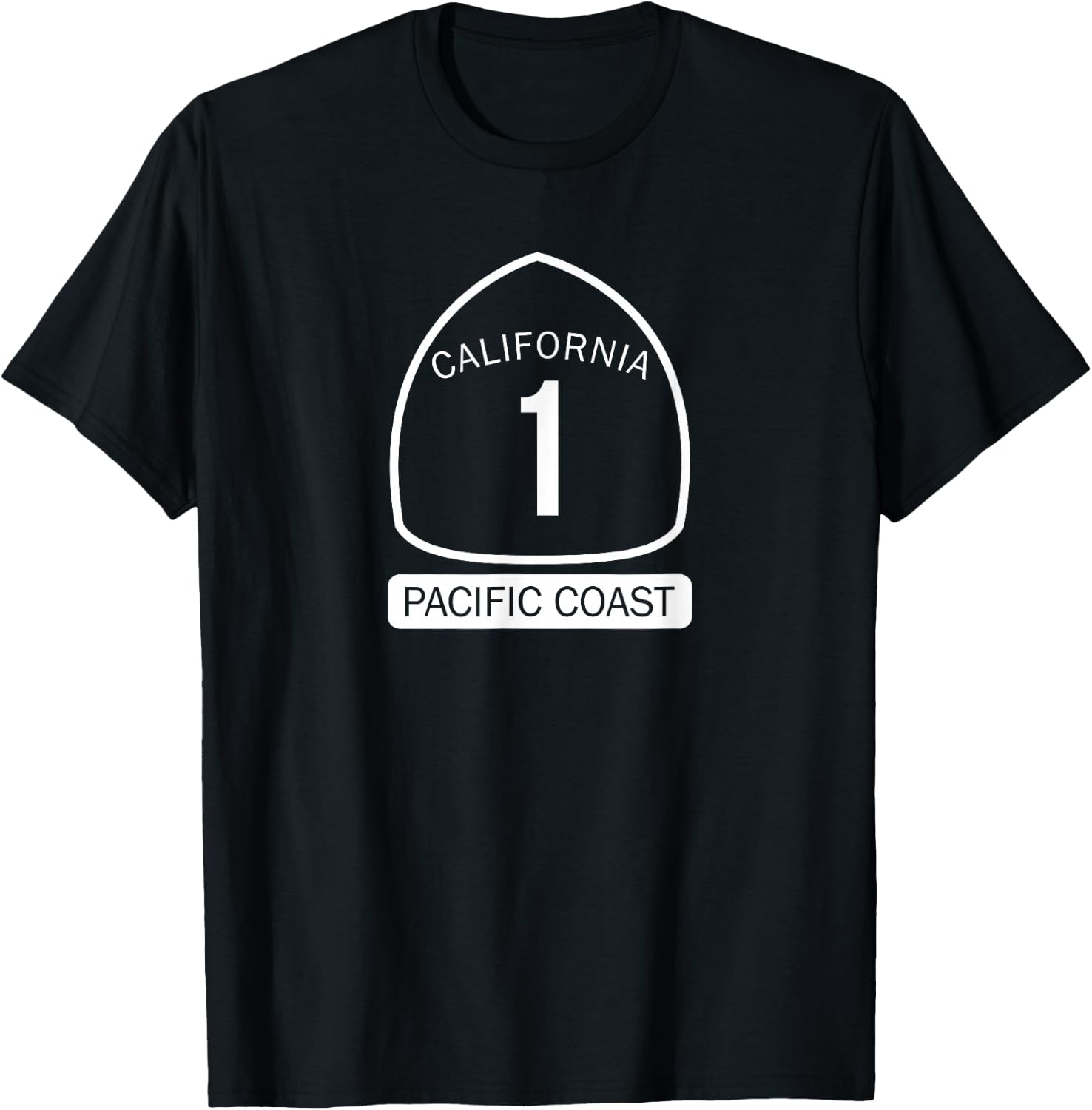 California Pacific Coast Highway 1 T-Shirt - T-Shirt | Black