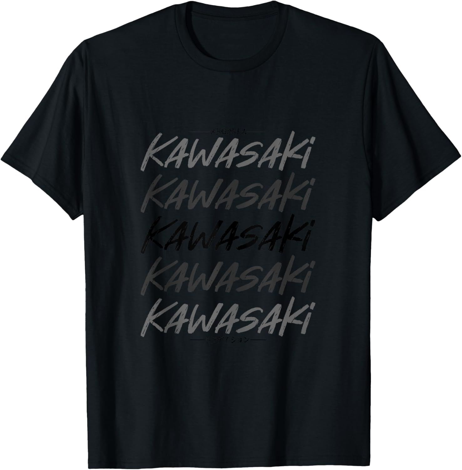 Kawasaki City 90s Retro Japan Aesthetics 80s Kawasaki T-Shirt - T-Shirt | Black