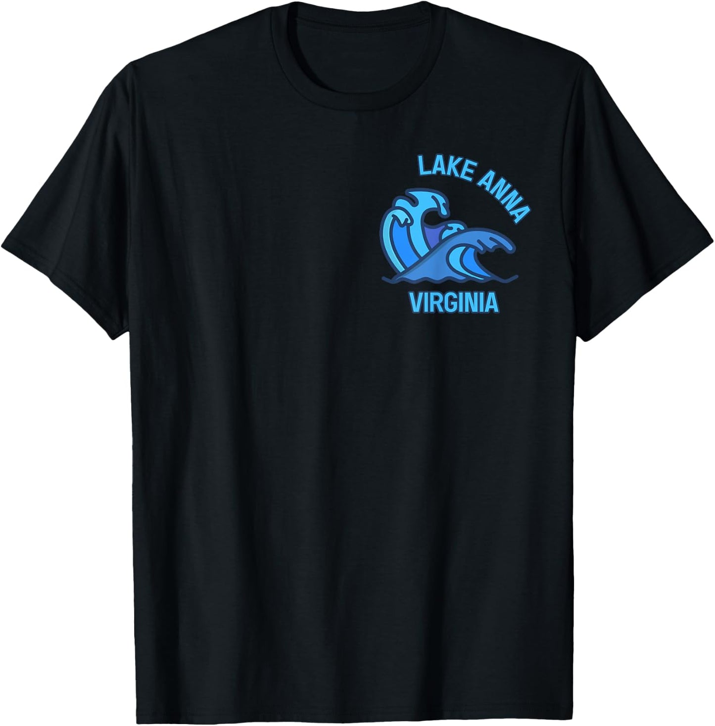 Graphic Lake Anna Virginia Pocket Wave Souvenir T-Shirt - T-Shirt | Black